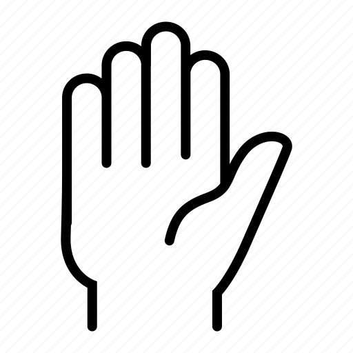 Hand, finger, palm, arm, raise icon - Download on Iconfinder