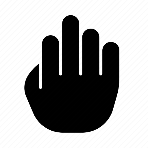 Four, hand, gesture, finger, touch icon - Download on Iconfinder
