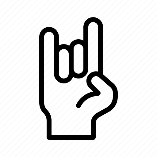 Maloik, sign, language, gestures, heavy, metal, hand icon - Download on Iconfinder