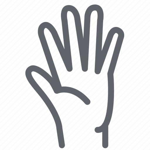 Clean, fingers, five, gesture, glove, hand, number icon - Download on Iconfinder