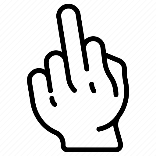 Hand, insult, middle finger icon - Download on Iconfinder