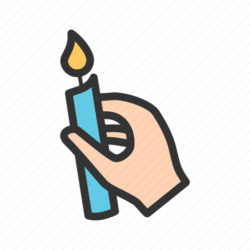 Candle, dark, darkness, flame, hand, holding icon - Download on Iconfinder
