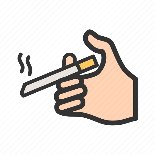 Addiction, cigarette, cigarettes, hand, smoke, smoking, unhealthy icon - Download on Iconfinder