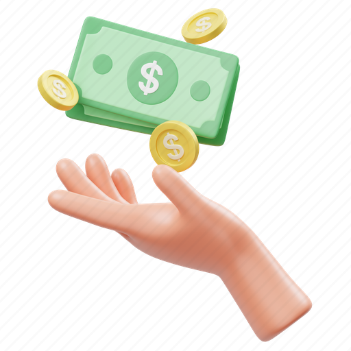 Holding, moneys, gesture, hand holding, finger, finance, dollar 3D illustration - Download on Iconfinder
