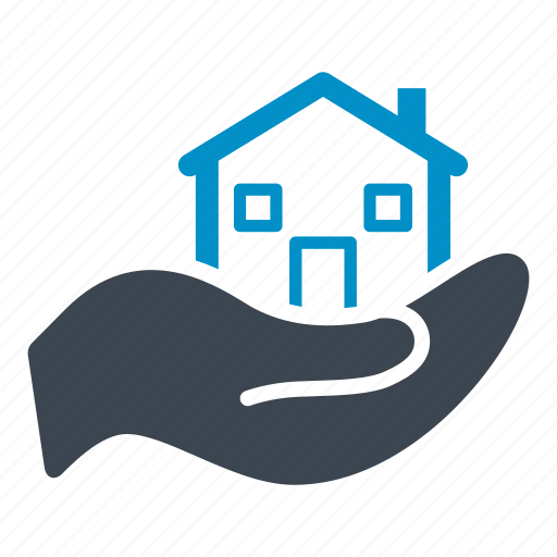 Hand, building, home, house, insurance, protection, security icon - Download on Iconfinder