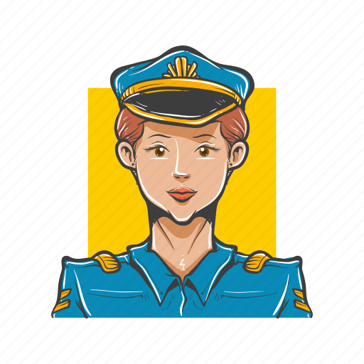 Avatar, avatars, aviator, police woman, policewoman, woman icon - Download on Iconfinder