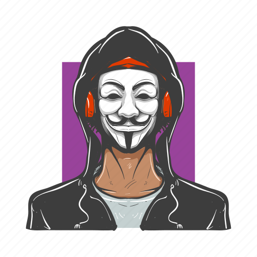 Anonymos, avatars, man, mask, masked, revolutionary, vendetta icon - Download on Iconfinder
