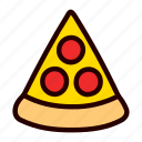 pizza, slice, fast food, italian, pepperoni, doodle, cartoon