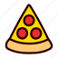 pizza, slice, fast food, italian, pepperoni, doodle, cartoon 