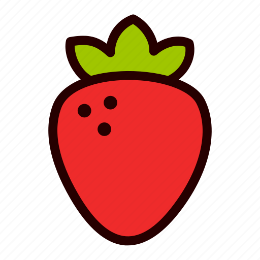 Strawberry, berry, fruit, food, doodle, cartoon icon - Download on Iconfinder