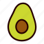 avocado, food, healthy, cooking, doodle, cartoon 