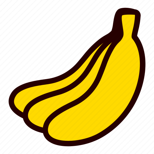 Banana, bananas, fruit, food, doodle, cartoon, drawing icon - Download on Iconfinder