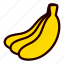 banana, bananas, fruit, food, doodle, cartoon, drawing 