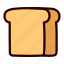 bread, toast, loaf, food, doodle, cartoon 