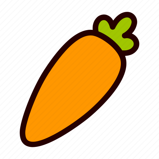 Carrot, vegetable, food, healthy, doodle, cartoon icon - Download on Iconfinder