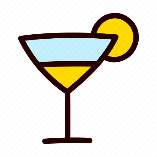 Cocktail, drink, alcohol, glass, doodle, cartoon icon - Download on Iconfinder