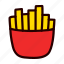 fries, french fries, fast food, food, doodle, cartoon 