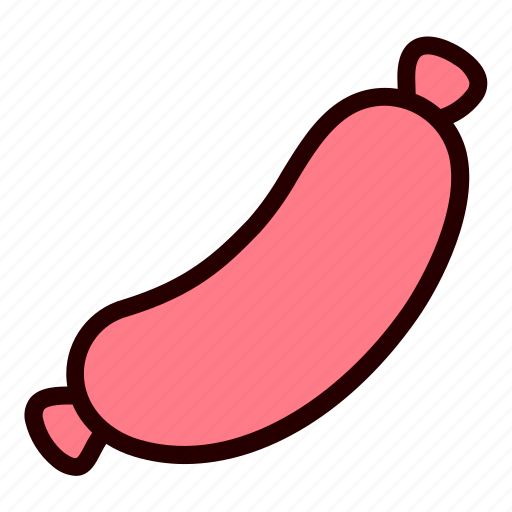 Sausage, hot dog, food, meat, doodle, cartoon, hotdog icon - Download on Iconfinder