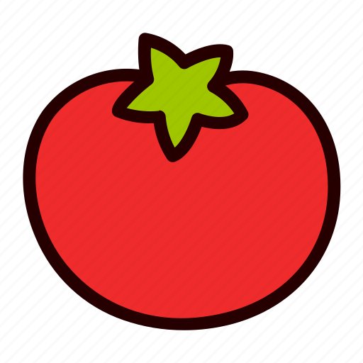 Tomato, vegetable, food, cooking, doodle, cartoon, vegetarian icon - Download on Iconfinder