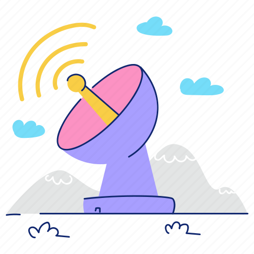 Communication, satellite, signal, technology, network, wireless illustration - Download on Iconfinder