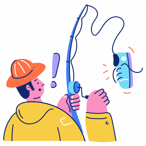 Hobby, man, fishing, pole, activity illustration - Download on Iconfinder