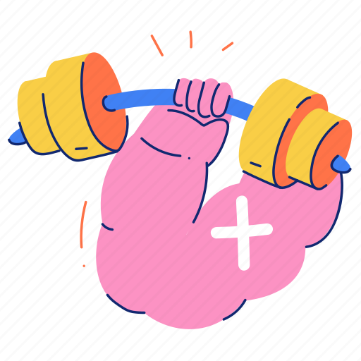 Sports, health, weights, gym, workout, muscle, arm illustration - Download on Iconfinder