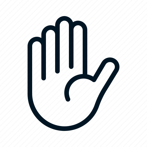 Finger, five, gesture, hand, hi icon - Download on Iconfinder