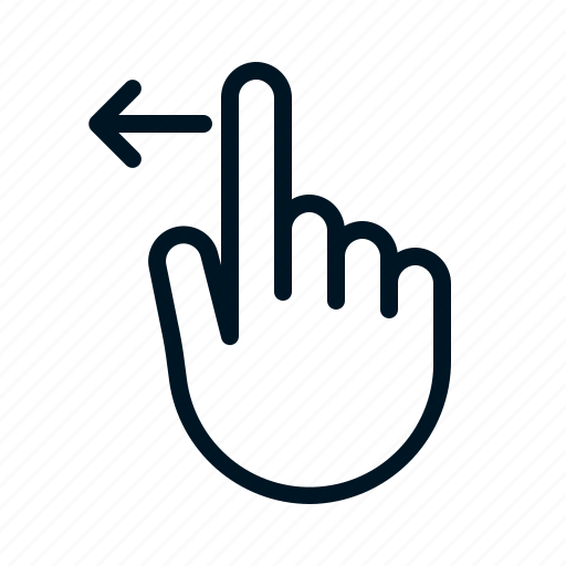 Finger, gesture, hand, left, swipe, touch icon - Download on Iconfinder