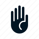 finger, five, gesture, hand, palm
