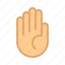 finger, five, gesture, hand, palm