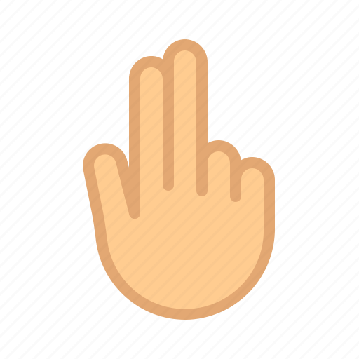 Finger, gesture, hand, two icon - Download on Iconfinder