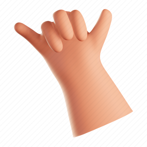 Call, hand, gesture, sign language, hands 3D illustration - Download on Iconfinder