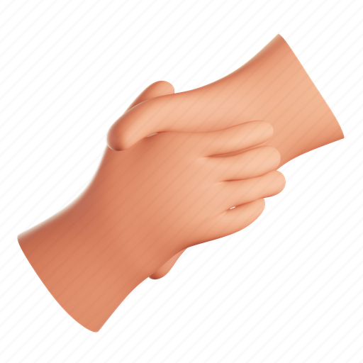 Handshake, hand, gesture, sign language, hands 3D illustration - Download on Iconfinder