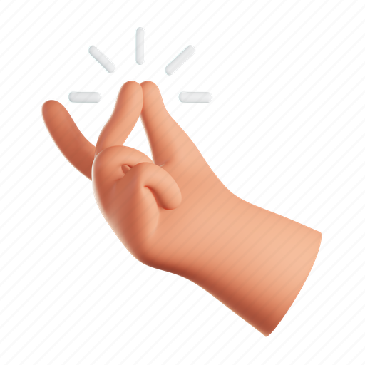 Snap, hand, gesture, sign language, hands 3D illustration - Download on Iconfinder