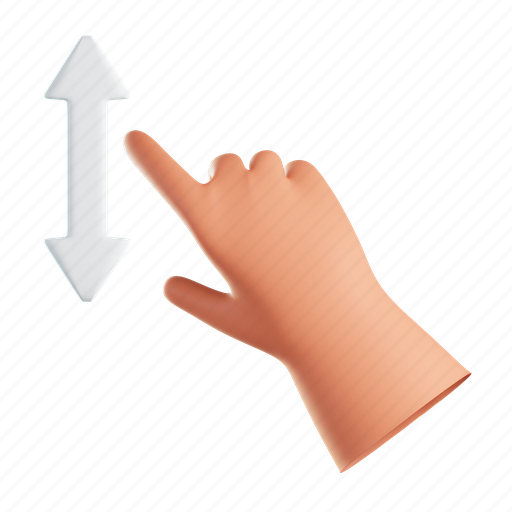 Swipe, up, hand, gesture, sign language, hands 3D illustration - Download on Iconfinder