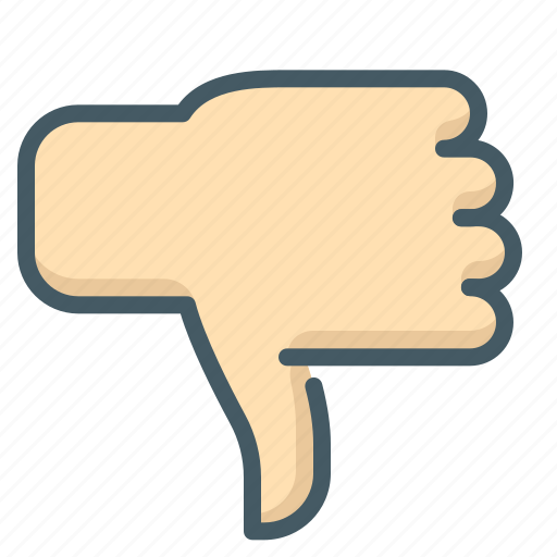 Dislike, gesture, hand, thumbsdown icon - Download on Iconfinder