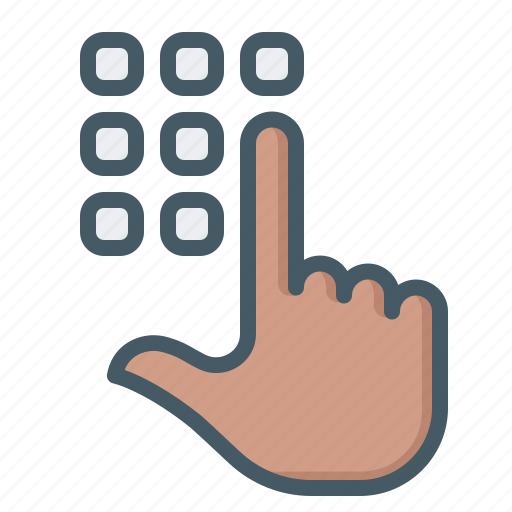 Finger, hand, keypad, password icon - Download on Iconfinder