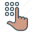 finger, hand, keypad, password 