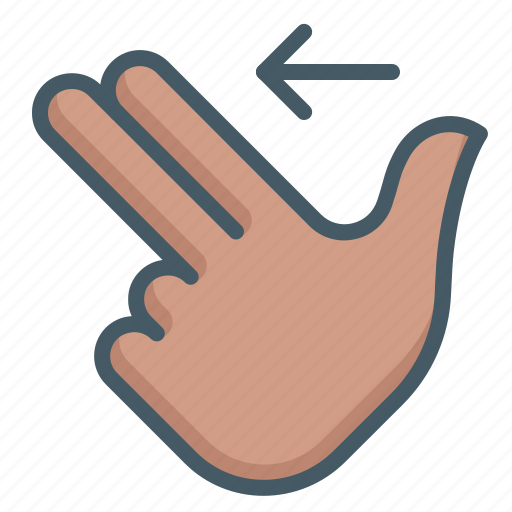 Fingers, gesture, hand, left, swipe icon - Download on Iconfinder