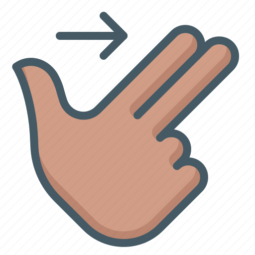 Fingers, gesture, hand, right, swipe icon - Download on Iconfinder