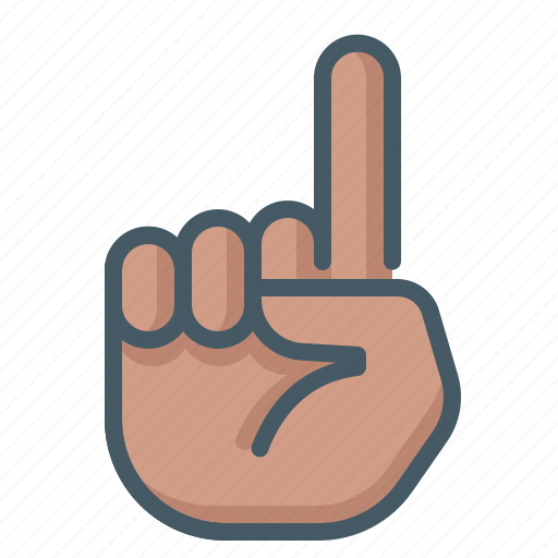 Gesture, hand, index, finger, single, touch icon - Download on Iconfinder