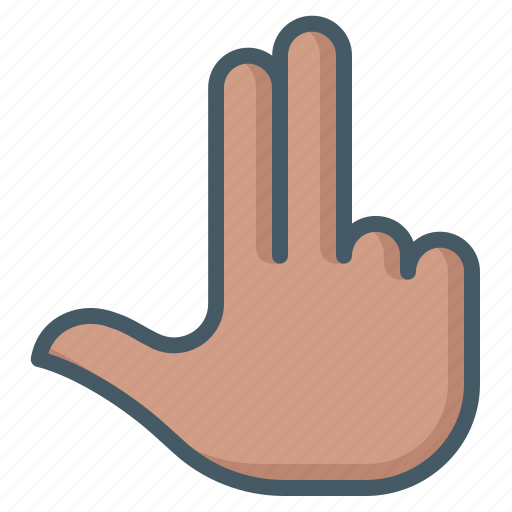 Fingers, two, hand, gesture icon - Download on Iconfinder