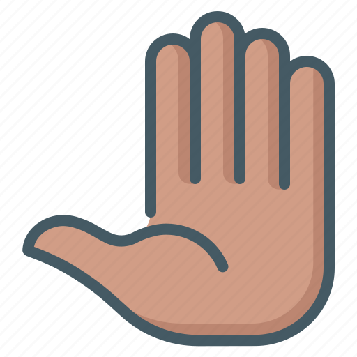 Five, gesture, hand, stop icon - Download on Iconfinder