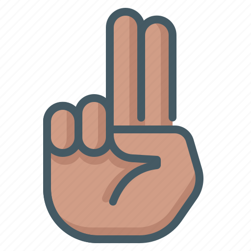 Gesture, hand, fingers, two icon - Download on Iconfinder