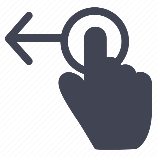 Arrow, drag, gestures, hand, left icon - Download on Iconfinder