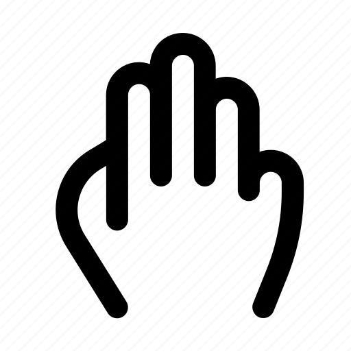 Three, sign, human, hand, gesture icon - Download on Iconfinder