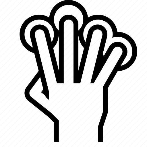 Finger, four, gesture, hand, press, touch icon - Download on Iconfinder
