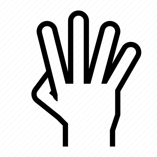 Finger, four, gesture, hand icon - Download on Iconfinder