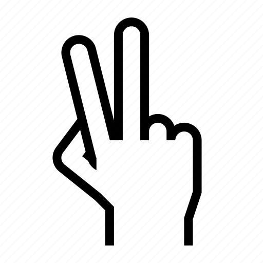 Finger, gesture, hand, peace, two, victory icon - Download on Iconfinder