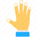 five fingers, full hand, hand gesture, stop sign, wide open 